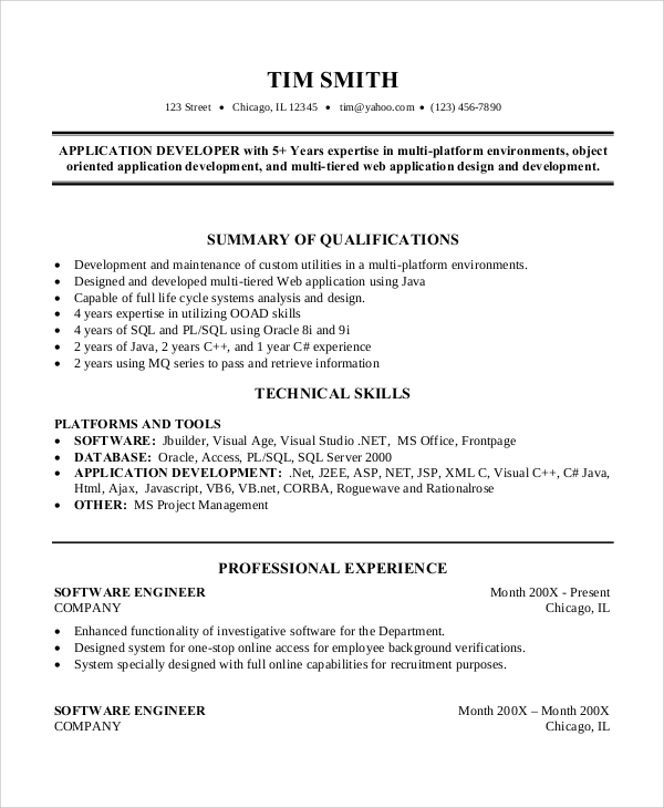 resume program for mac